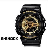 Casio G-Shockนาฬิกาข้อมือผู้ชายสีดำ/สีทองสายเรซิ่นรุ่นGA-110GB-1ADR(No box)