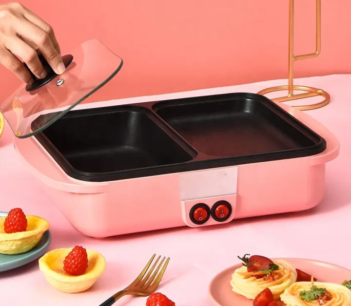 Multifunctional Smokeless Electric Cooker Mini Hot Pot Barbecue Grill Lazada PH