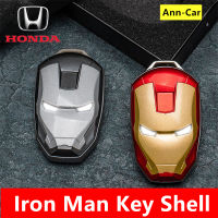 เคสกุญแจรีโมทรถยนต์ลาย Iron Man สำหรับ Honda City HRV BRV JAZZ CRV ACCORD CIVIC-BOX