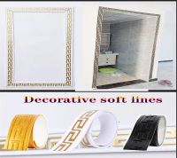 1M PVC Decorative Soft Line Self Adhesive Door Frame Paper Edge Banding Wall Stickers Waterproof Ceiling Strap Home Decor