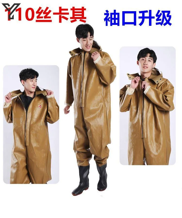 Fishing Waterproof Full Body Wader Thickened Leather Fork Pants