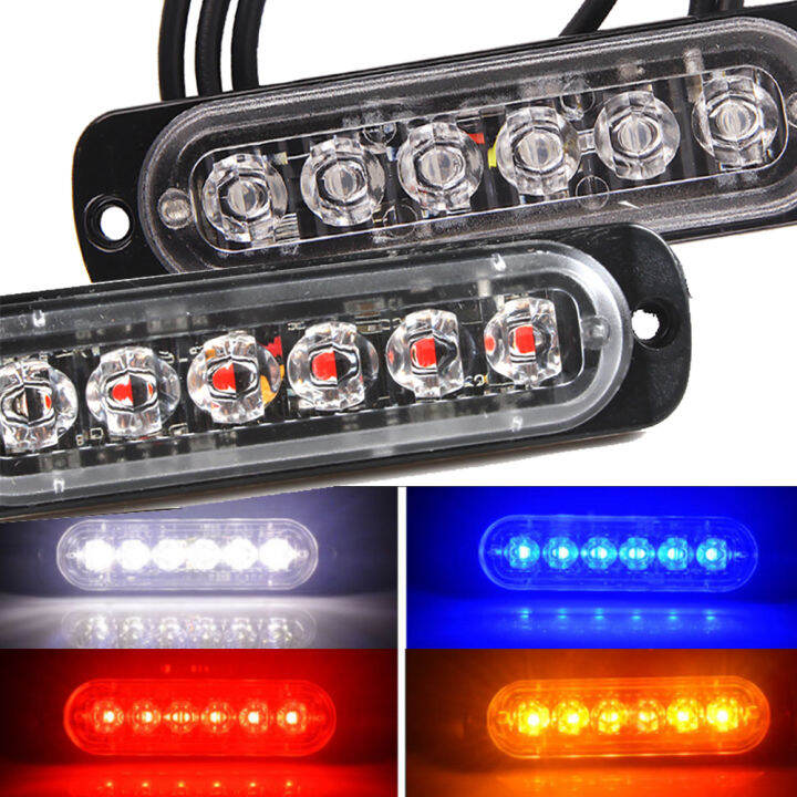 6 LED Emergency Warning Light for Car Auto Truck SUV Motorcycle Side Signal Lights Constant