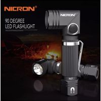 ไฟฉาย LED เอนกประสงค์ NICRON N7 (B74e) 600ลูเมน (?แถมถ่าน14500?) แฮนด์ฟรี Dual หมุนได้ 90° ท้ายแม่เหล็ก