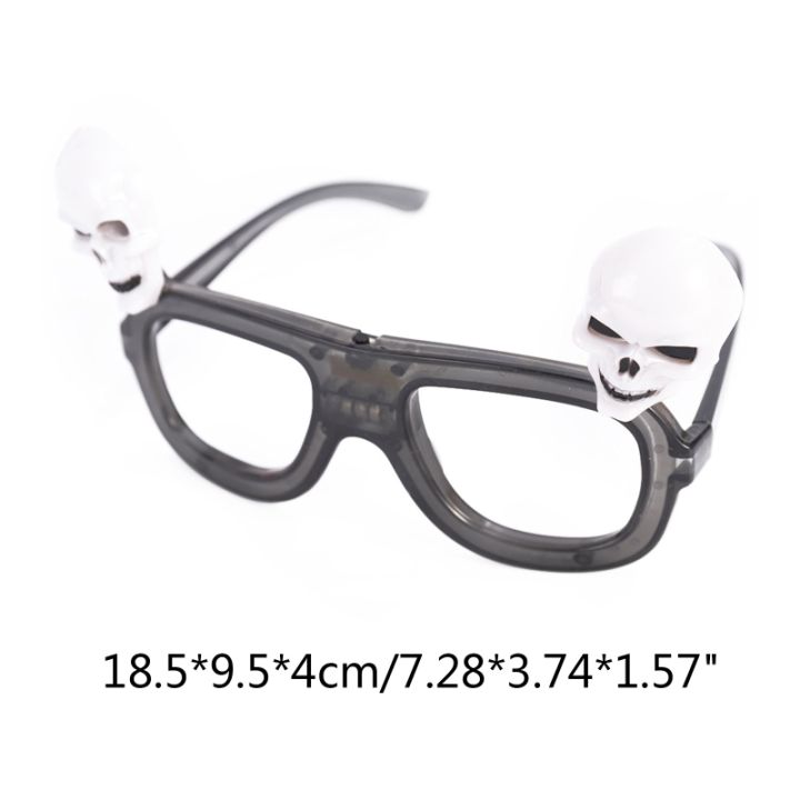 ฮาโลวีน-light-up-แว่นตาเรืองแสงเทศกาลตกแต่งเครื่องประดับอุปกรณ์สำหรับผู้ใหญ่เด็กเครื่องแต่งกายคอสเพลย์อุปกรณ์เสริม