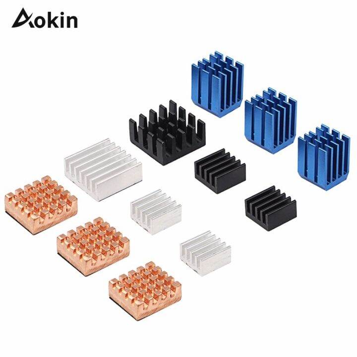 high-quality-fuchijin77-aokin-12ชิ้นราสเบอรี่-pi-3ชุดทำความเย็นที่ระบายความร้อนอลูมิเนียมทองแดงสำหรับราสเบอร์รี่-pi-3b-plus-2