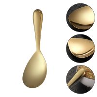 ♙✇ Rice Spoon Simple Restaurant Cream Non-stick Soup Spoons Asian Hand-Pulled Noodle Spatula Meal Metal