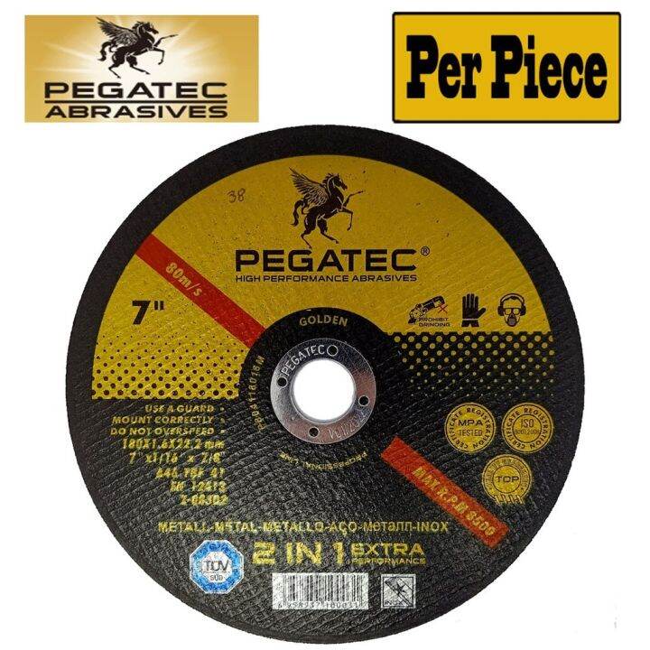 7 180x1.6x22 Pegatec Cutting Disc for metal/stainless | Lazada PH