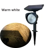 7 LED Solar Power Garden Lamp Colorful Spotlight Adjustable Outdoor Wall Spot Lamps Waterproof Lawn Landscape Street Lights