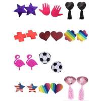 NEW 1Pair Women Sexy Nipple Covers Heart/Star/Animal Shape Stickers Pasties Chest Multi Style Wholesale