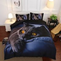 Fashion Black Cat Bedding Set Queen Size Duvet Cover Set Creative Comforter Bed Cover Set 23pcs Home Textile Droppshiping