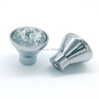 ✿✢ 10pcs 25mm Clear Crystal Cabinet Knobs Furniture Hardware Drawer Handles Closet Wardrobe Pulls Cupboard Shoes Box Knobs