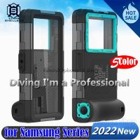 [SHELLBOX]  เคสโทรศัพท์มือถือใสกันน้ําสําหรับ 2023 Upgrade Summer Professional Diving Phone Case For Samsung S23/S22/S21/S20 Note 20 Ultra 10/9/8 S10/S9 Plus 15M Underwater Super Waterproof Depth Cover Seaside/Beach