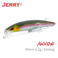 【cw】 Jerry Sinking Fishing Freshwater Saltwater Baits Bass Pike 9cm UV Color Rattling Hard