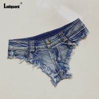 【YD】 Ladiguard 2022 New Thong denim Fashion Ripped Short Jeans Panties Ladies hotpants