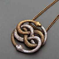 Simple Infinity Snake Pendant Necklace Fashion Jewelry Women Men Snake Knot Ouroboros Chain Personality Necklace Accessories