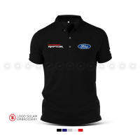 เสื้อโปโล Sulam Ford Ranger Raptor Pick-Up รถบรรทุกเทอร์โบ EcoBoost,เสื้อปักลายแฟชั่นผ้าฝ้าย V6