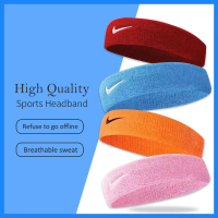 Swoosh Headband กีฬาผ้าฝ้ายเหงื่อผู้ชายผู้หญิงวิ่งเทนนิสออกกำลังกายบาสเกตบอลแบดมินตัน Hairband วอลเลย์บอล