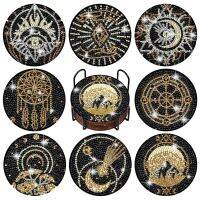 Diamond Painting Coaster DIY Tarot Drinks Coasters with Holder Painting Kit for Beginners Adults Kids Decor Art Supplies Tools