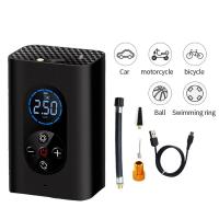 Electric Air Pump Bicycle Basketball Float Boat Car Air Compressor 80LM Digital Display Tire Inflator USB Rechargeable Portable