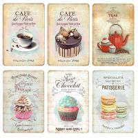 Vintage Coffee Dessert Metal Signs Modern Minimalist Home Kitchen Wall Art Tin Plaques Resturant Cafe Decoration