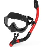 Professional Snorkel Diving Mask and Snorkels Goggles Glasses Diving Swimming Easy Breath Tube Set Snorkel Mask Equipment