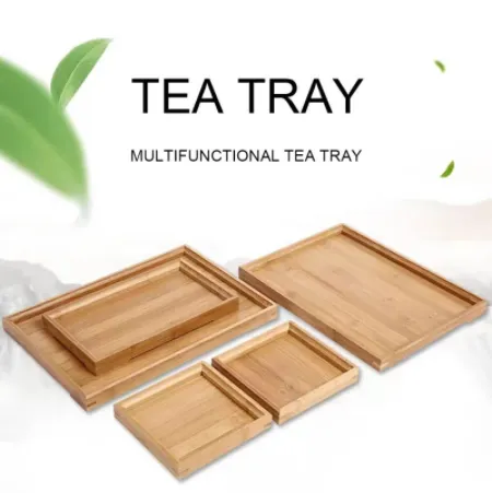 Japanese-Style Multi-Sizes Bamboo Tea Tray Wooden Breakfast Serving ...