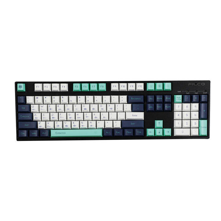 144 Key Sound Wave Dye Sub Keycaps 5 Sides PBT Cherry Profile Key Caps