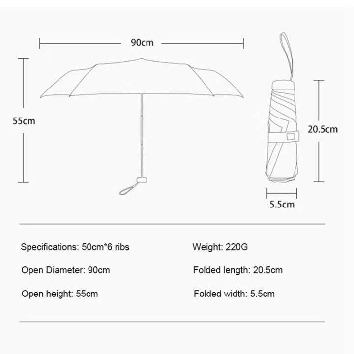 hot-220g-ร่ม-sun-rain-ผู้หญิง-ultra-light-mini-3พับร่ม-parasol-ขนาดเล็กได้อย่างง่ายดาย-store-ของขวัญกระเป๋า-anti-uv-paraguas