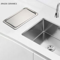 Modern Embedded Stainless Steel Flap Lid Trash Bin Cover Built-in Counter Top Swing Garbage Can Lid Bathroom Kitchen Utensils