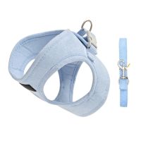 【FCL】▩┋☂ Dog Harness With Leash Adjustable Walking Lead Collar Polyester Small Dogs Cats Accessories