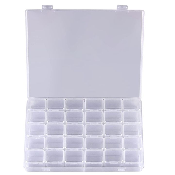 30 Slots Diamond Painting Storage Containers, Bead Organizer Box, Bead Storage  Containers Plastic Diamond Painting Art Accessories Boxes Small Clear  Embroidery Box for Craft Beads Rhinestones (1 Pack)