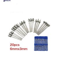 (Speedy electronic)20Pcs Dremel อุปกรณ์เสริมหัวเจียรเพชร Mini เจาะ Burrs Bit Set สำหรับ Dremel โรตารี่เครื่องมือบดอุปกรณ์เสริม3Mm Shank