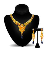 New Collection- Complete Set of Necklace and Earrings- Fashion Jewelry- Lovable Jewel- Gold Hue Jewels สร้อยชุดไทยครบเซ็ต- Jewel 2