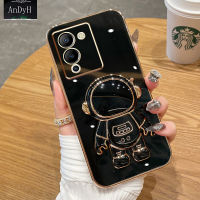 AnDyH 2022 New Design For Infinix Note 12 G96 Case Luxury 3D Stereo Stand Bracket Astronaut Fashion Cute Soft Case