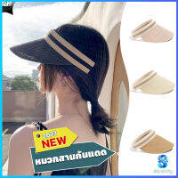 Serenity หมวก​สานครึ่งหัว หมวกสานกันแดด สไตล์เกาหลี  Sun hat