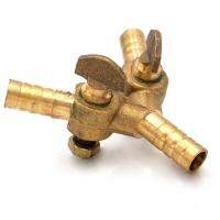 8mm 10mm Hose Barbed Y 3 Ways Brass Shut Off Valve Gas Valve For Fuel Air Gas