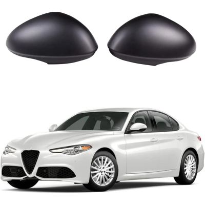 Door Mirror Covers Rearview Side Mirror Covers Side Mirror Covers for Alfa Romeo Giulia 2017 2018 2019 2020 (Matte Black)