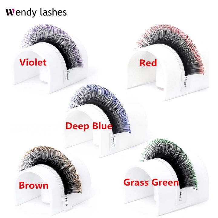 ombre-colored-eyelash-extension-12row-individual-lashes-faux-mink-classic-red-green-brown-blue-purple-lash-professional-supplies