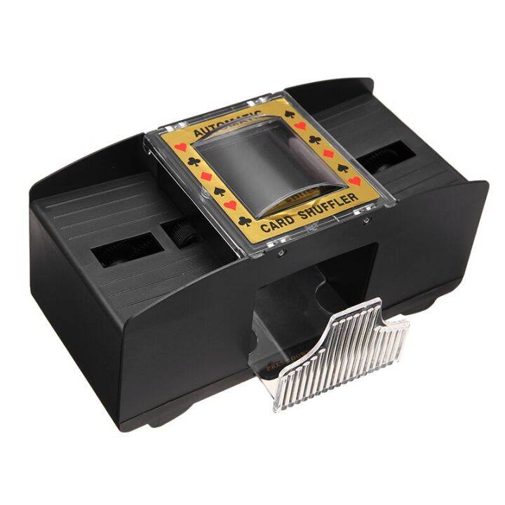 new-1pc-black-2-decks-automatic-card-shuffler-durable-portable-board-games-poker-sorter-machine-dispenser