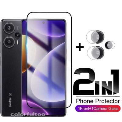 2in ฟิล์มกระจกนิรภัยเทอร์โบหน้าจอป้องกันหน้า HD 1ฟิล์มติดโทรศัพท์สำหรับ Xiaomi Redmi Note 12 Pro Speed 12ProPlus + Note12 Note12Pro 4G 5G 9H HD ฟิล์มติดเลนส์กล้อง