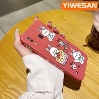 YIWESAN เคส M10s A20 A30ปลอกสำหรับ Samsung,เคสโทรศัพท์บางสวยงามลายการ์ตูนกระต่ายน่ารักเคสป้องกันขอบสี่เหลี่ยมเคสนิ่มเคสปลอกซิลิโคนกันกระแทก