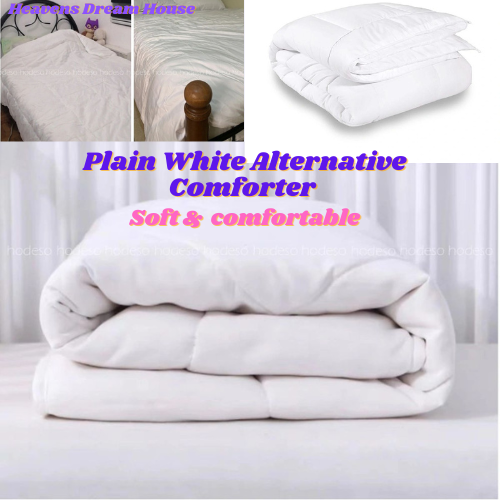 [Heavens Dream H] Plain White Comforter/Duvet Filler Alternative Bed
