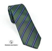 Giorgio Del Sarto Necktie 7.5 cm Green with Fabric Texture เนคไทสีเขียวมีเท็กเจอร์