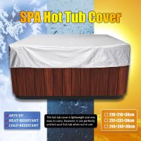 Universal Hot Tub Dust Cover Cap Waterproof UV Proof All-Weather Spa Cover Cap Protector Hotspring Snow Rain Dust Covers