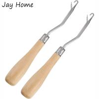 ♗❣☁ 2Pcs 6.3 Inch Wooden Bent Latch Hook Crochet Needle Knitting Tool for Rug Carpet Scarf Making Art Crafts Braid Hair Crochet Hook