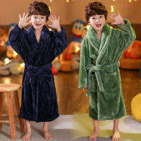 MudiPanda Winter Childrens Bathrobe Pajamas For Girls Kids Sleepwear Robe 2-14 Years Teenagers Pyjamas For Boys