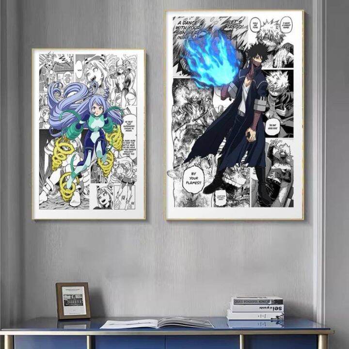 ญี่ปุ่นอะนิเมะ-my-hero-academia-การ์ตูนโปสเตอร์มังงะพิมพ์ภาพวาดผ้าใบ-wall-art-ภาพตกแต่งบ้าน-living-kids-room-decor