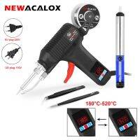 NEWACALOX EU/US 80W Digital Display Soldering Iron Gun 180-520°C Adjustable Temperature Automatic Send Tin Gun Repair DIY Tool