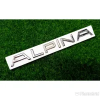 โลโก้เหล็ก ALPINA ขนาด กว้าง22cm สูง2cm สีเงิน