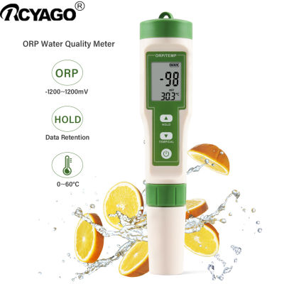 เครื่องทดสอบดิจิทัล ORP ของ RCYAGO สำหรับ Orp/ เครื่องวัดอุณหภูมิน้ำแบบพกพาพร้อม Cal Check สำหรับการต้ม,น้ำดื่ม,สระว่ายน้ำ